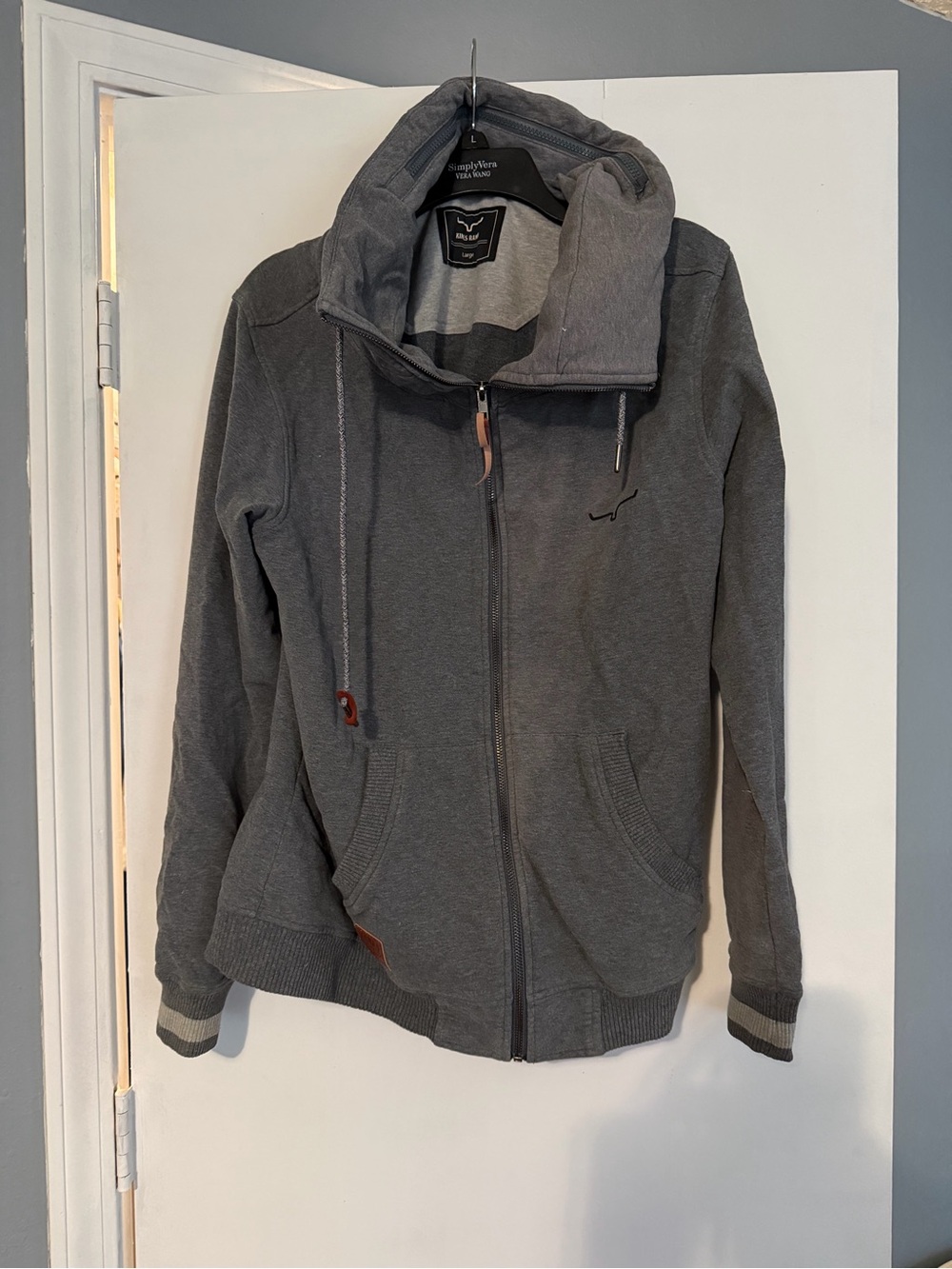 Kimes Ranch Blue/Gray Funnel Neck Full Zip